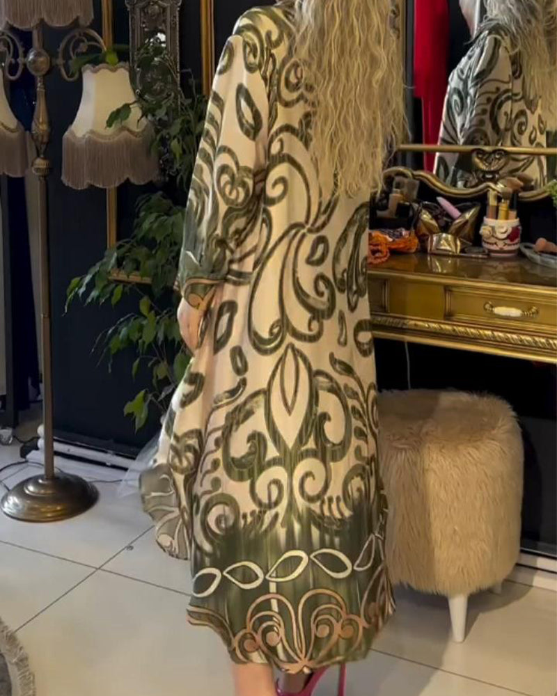 Effortless Elegance Printed Midi Dress