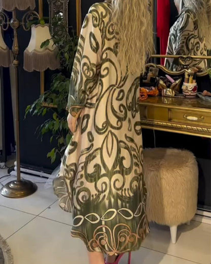 Effortless Elegance Printed Midi Dress