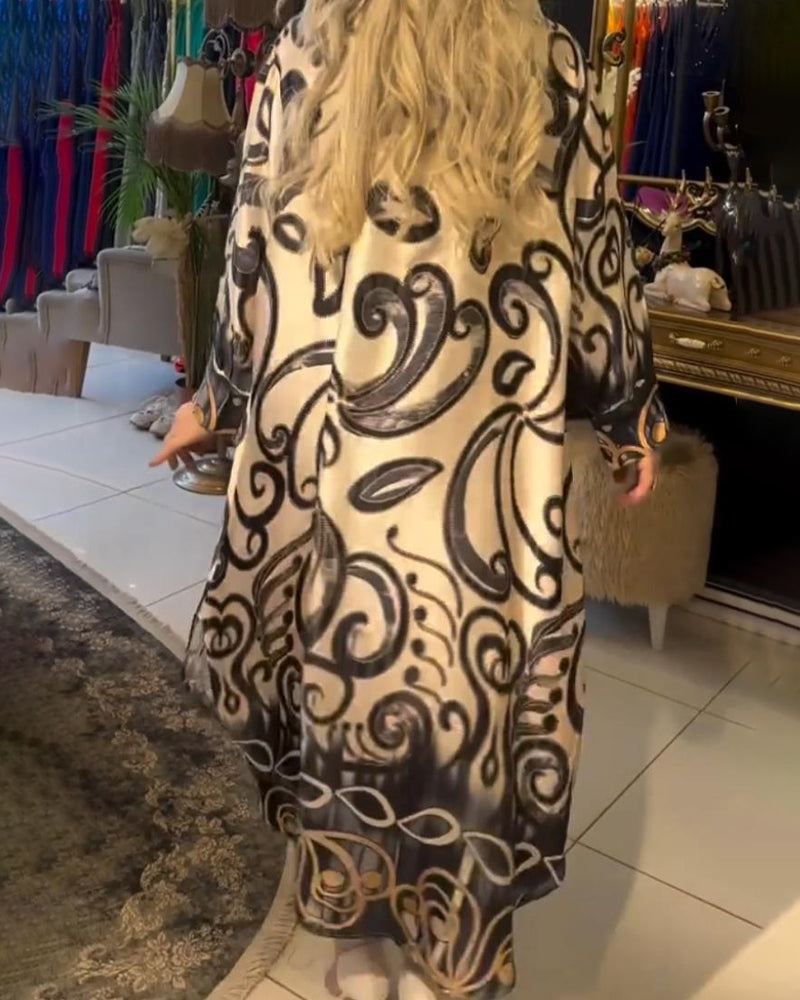 Effortless Elegance Printed Midi Dress