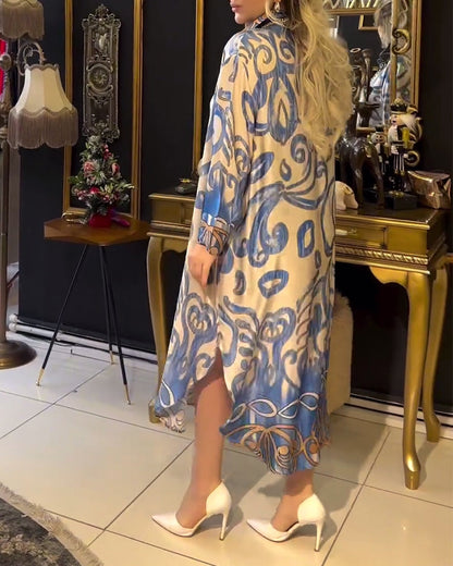 Effortless Elegance Printed Midi Dress